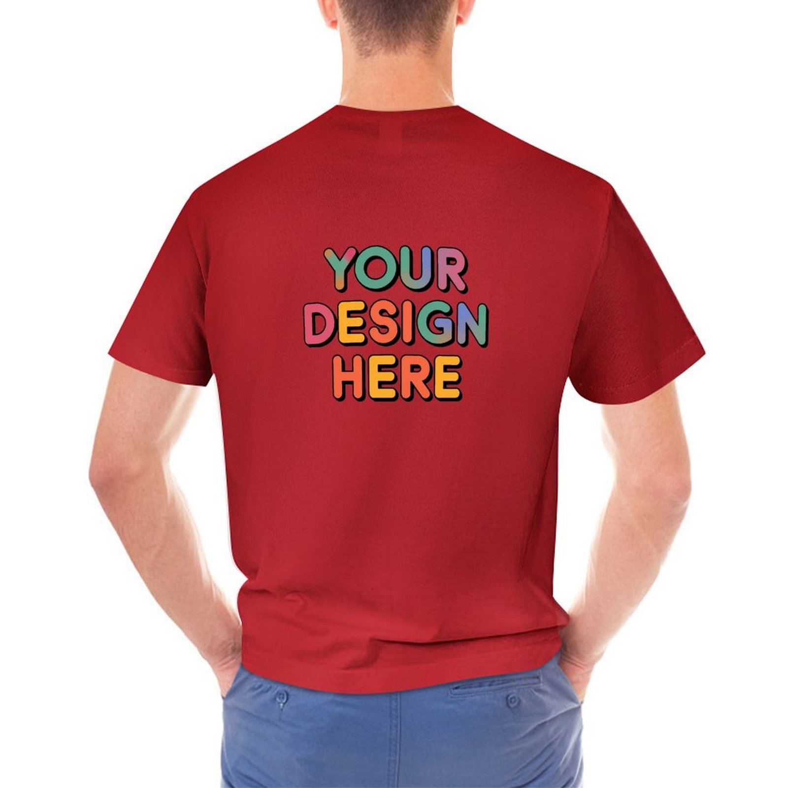 Customized Men’s T-Shirt Back Print in Pure Cotton