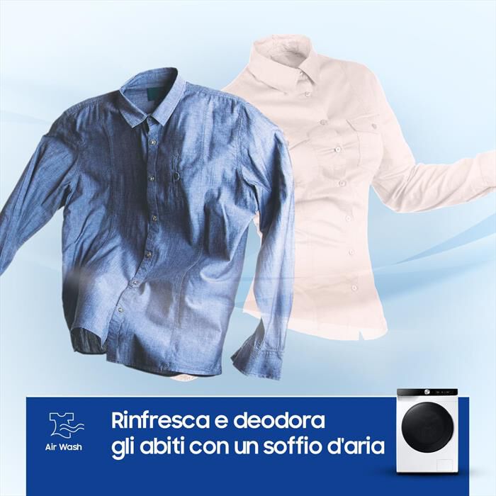 SAMSUNG - Lavasciuga 11/6 Kg WD11DG6B85BKU3 Classe A-bianca con oblò e display nero