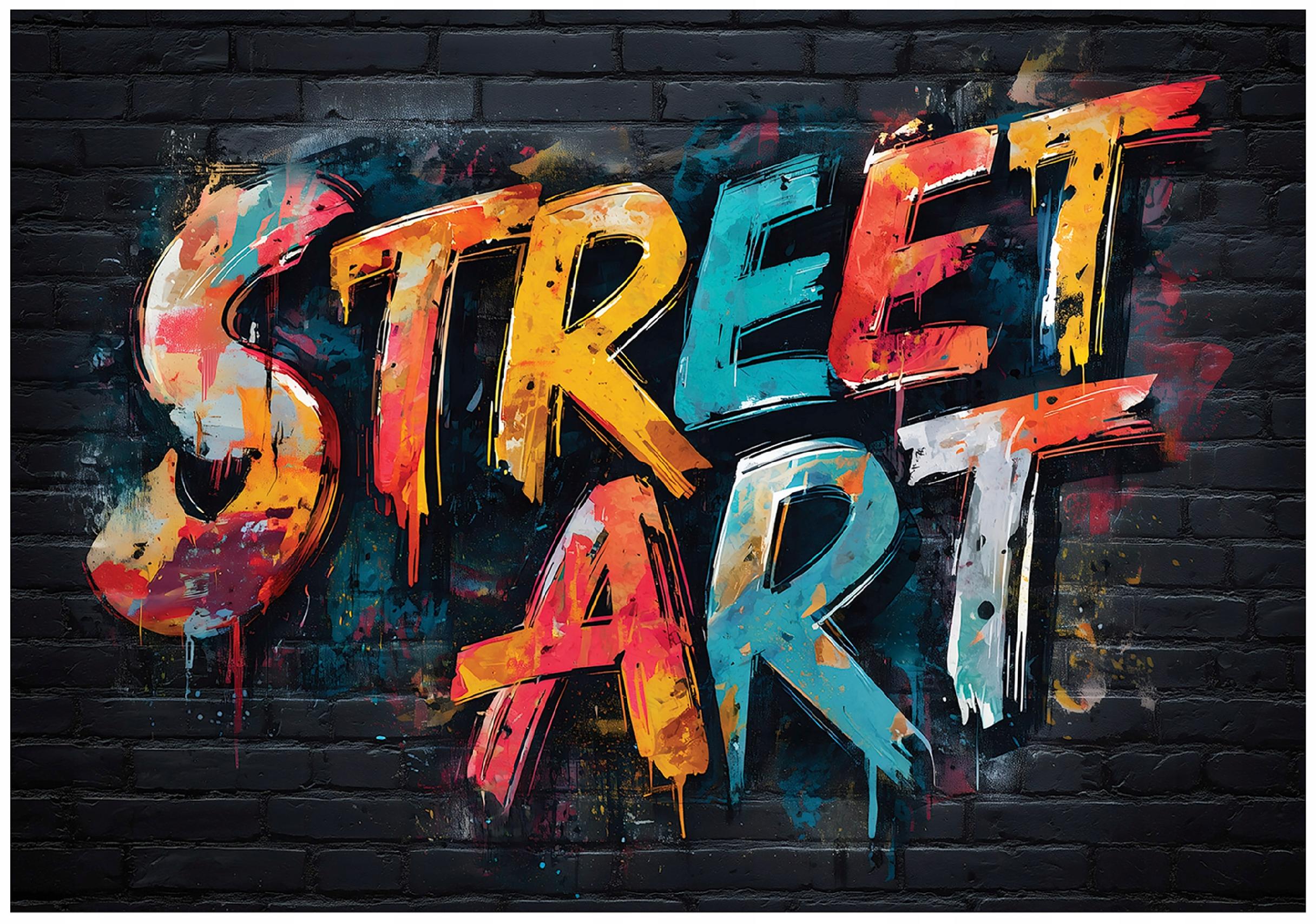 Graffiti brick wall wallpaper for boys, children's wallpaper