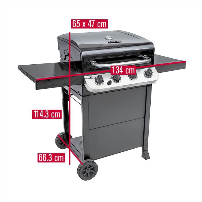 CHAR-BROIL - Barbecue BBQ CONVECTIVE 410B GAS 4 FUOCHI-Black