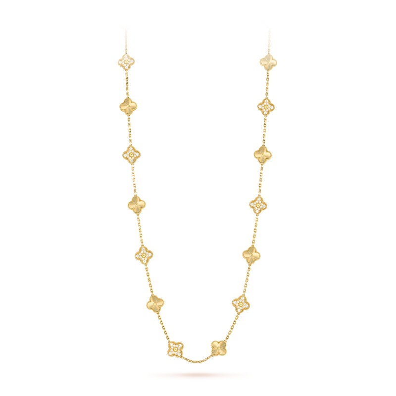 Vintage Alhambra long necklace, 20 motifs