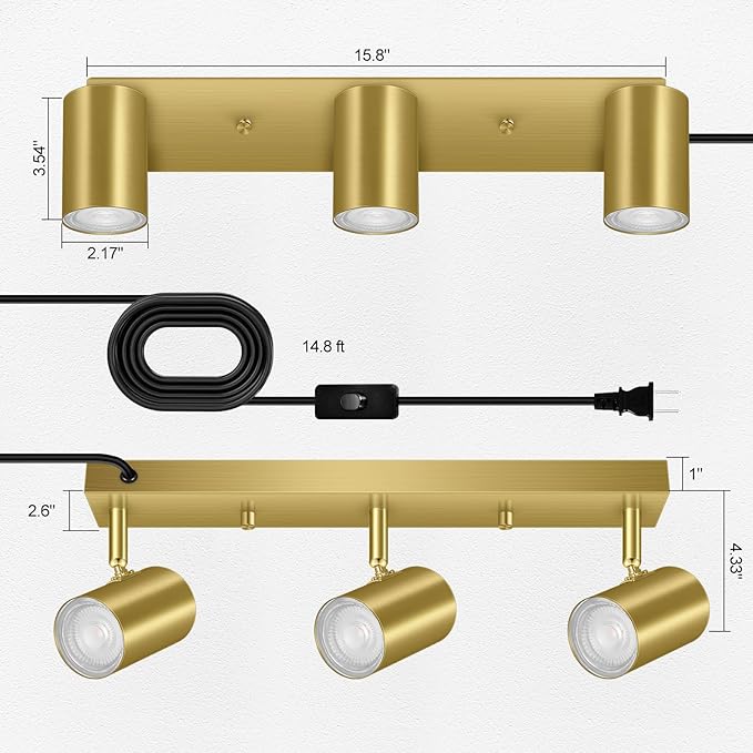 SPOTLUMINARA 3 Light Track Lighting Kit