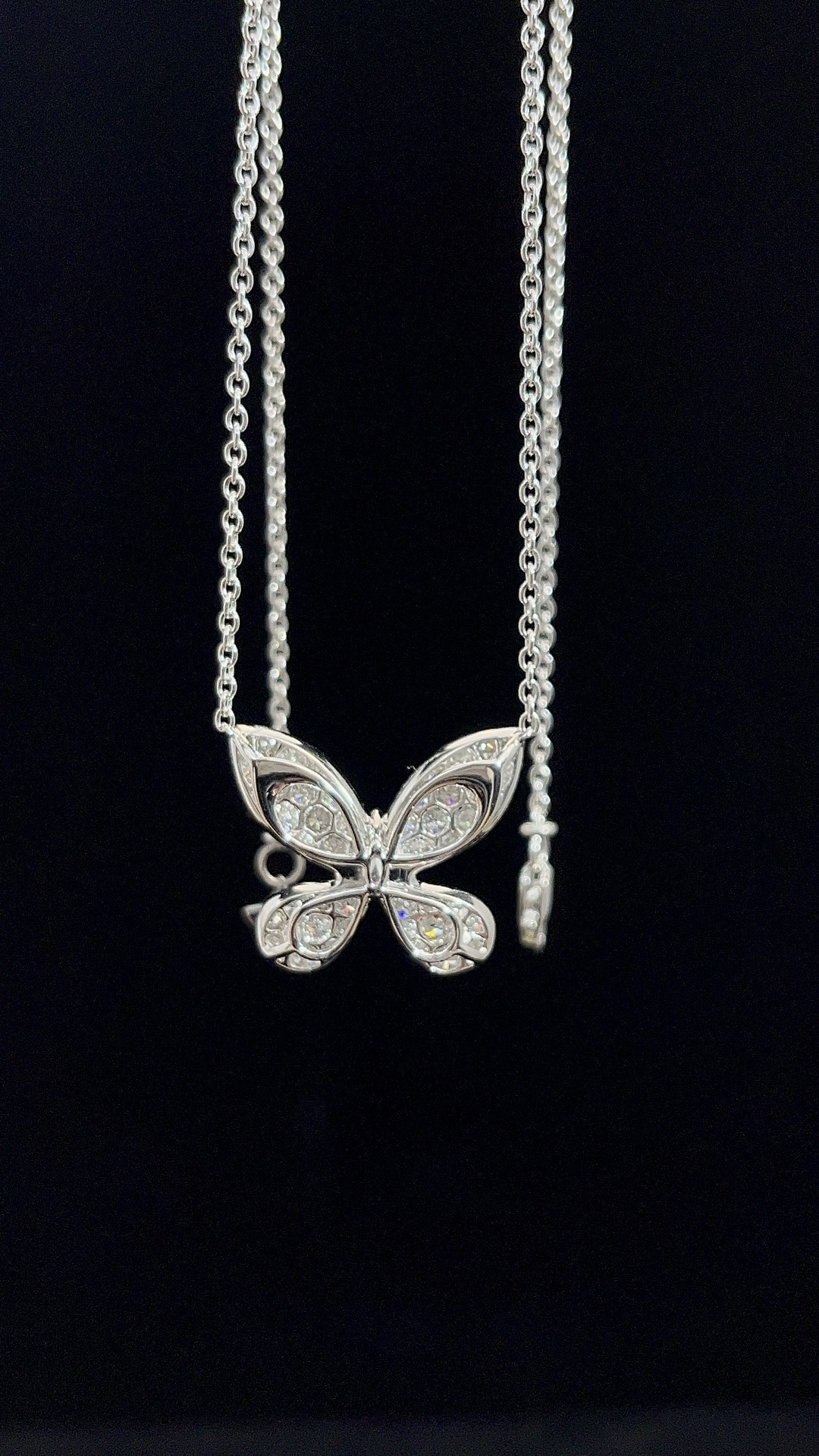 Full-Diamond Butterfly Necklace