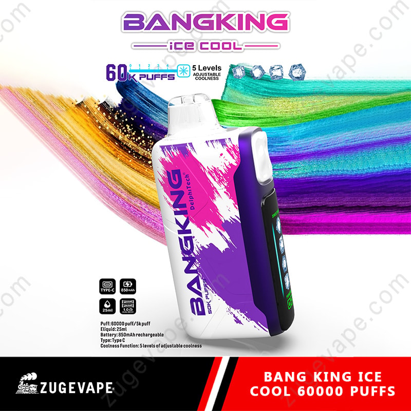 【Hot Sale🔥】Bang King Ice Cool 60000 Puffs 60K Adjustable Coolness Disposable Vape