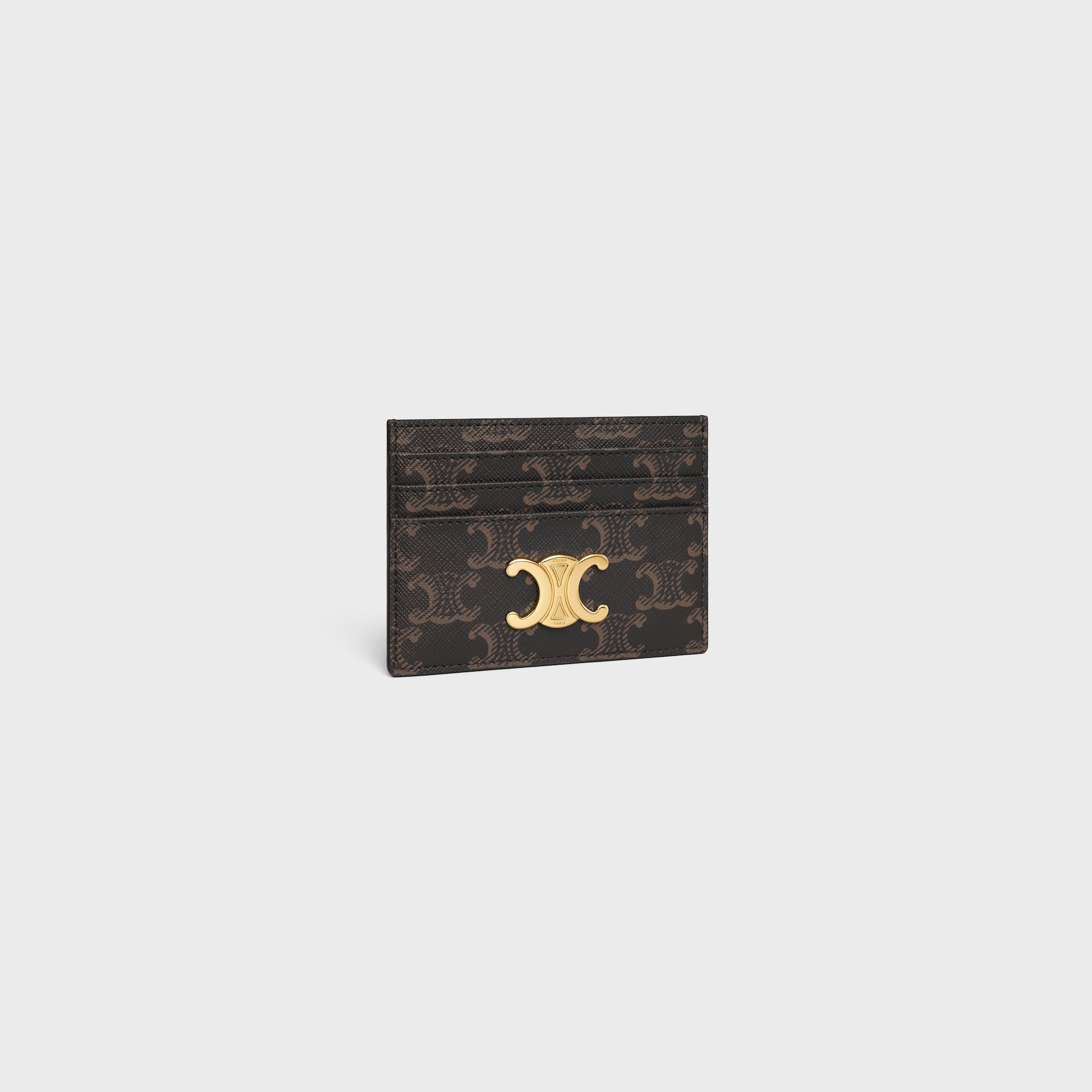 CARD HOLDER TRIOMPHE IN TRIOMPHE CANVAS TAN