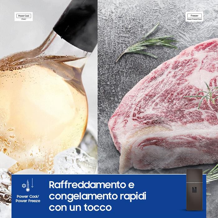 SAMSUNG - Frigorifero 2 porte RT47CB6736C2ES Classe E 462 lt-Cotta Charcoal