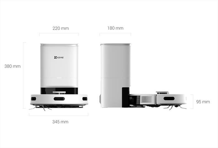 EZVIZ - Aspirapolvere robot RE5 PLUS-Bianco