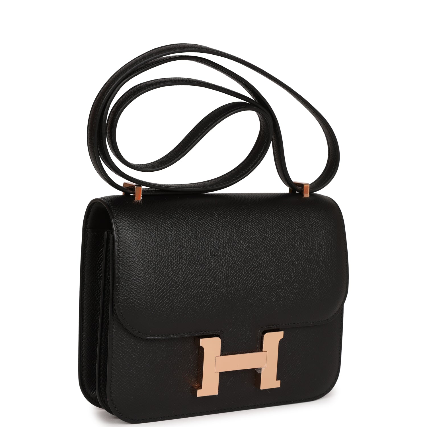 Constance 18 Black Epsom Rose Gold Hardware