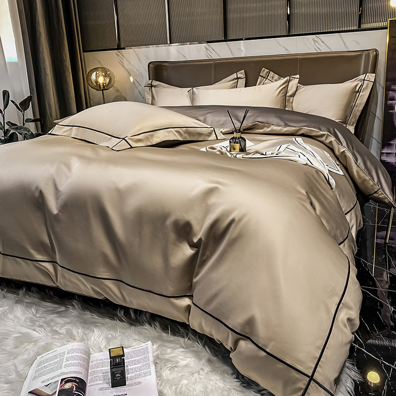 Four-piece cotton long-staple cotton spring and autumn cotton bedspread bedding high-grade bedspread