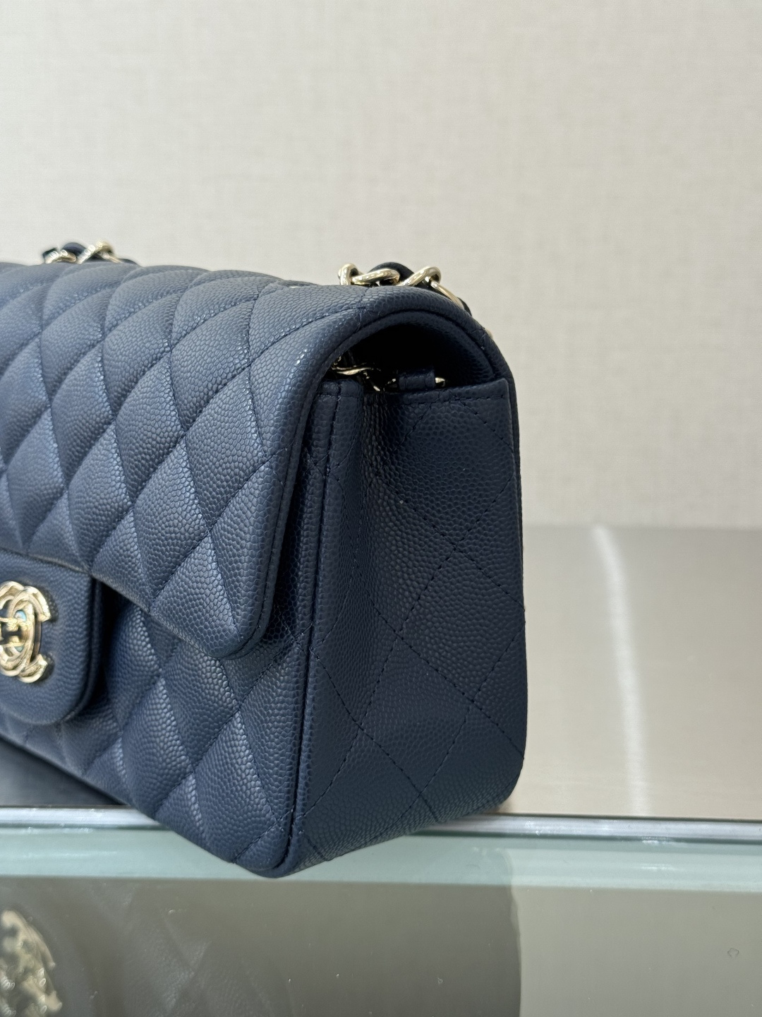 Mini Classic Flap Handbag（Dark Gray-Blue） - Mocuir