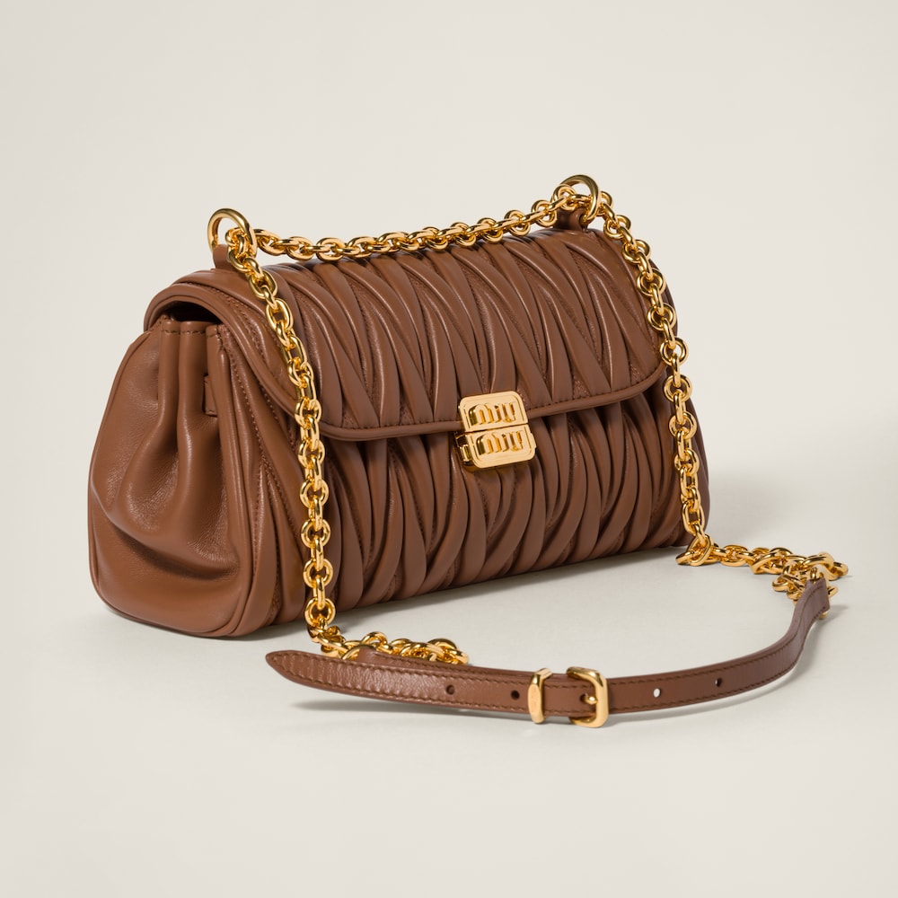 Matelassé nappa leather shoulder bag