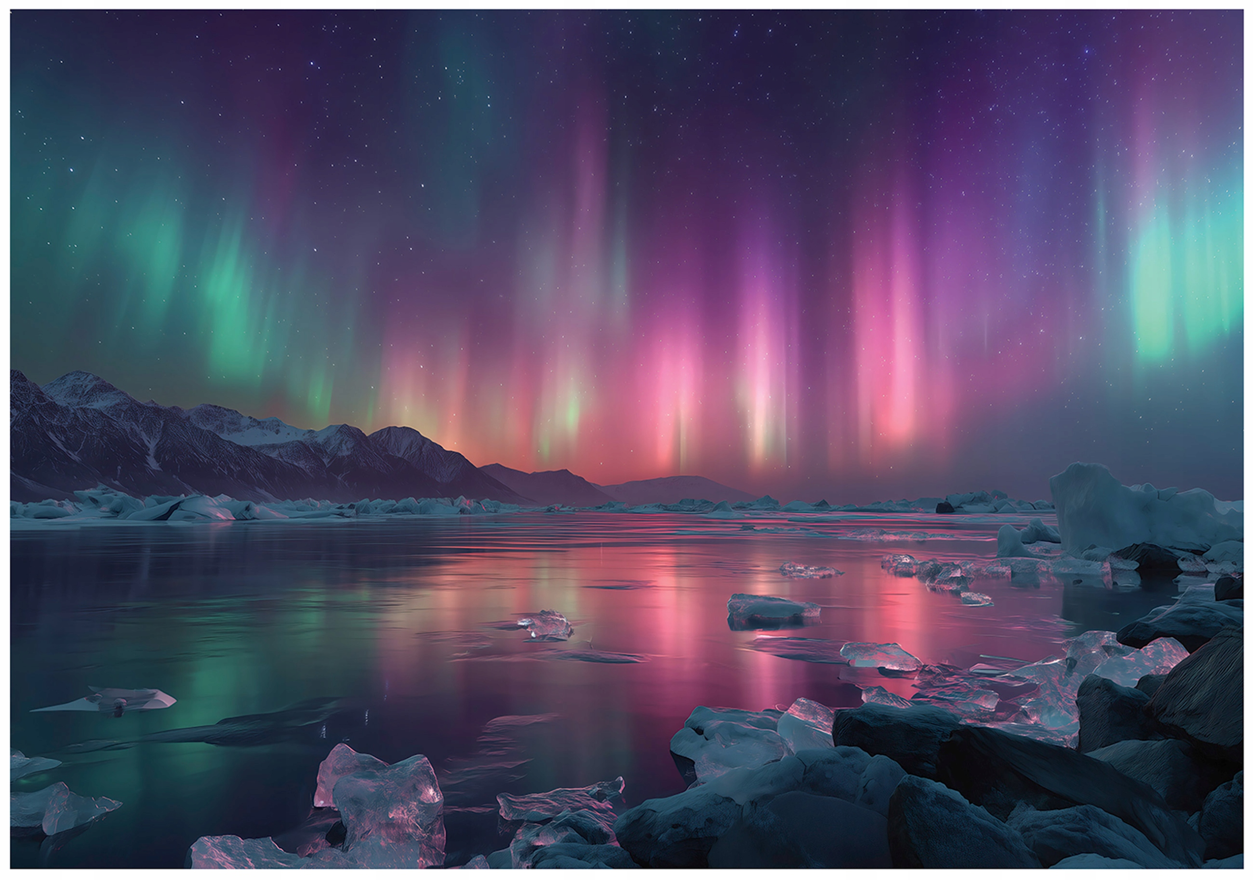 Photo wallpaper aurora borealis landscape bedroom living room wallpaper non-woven