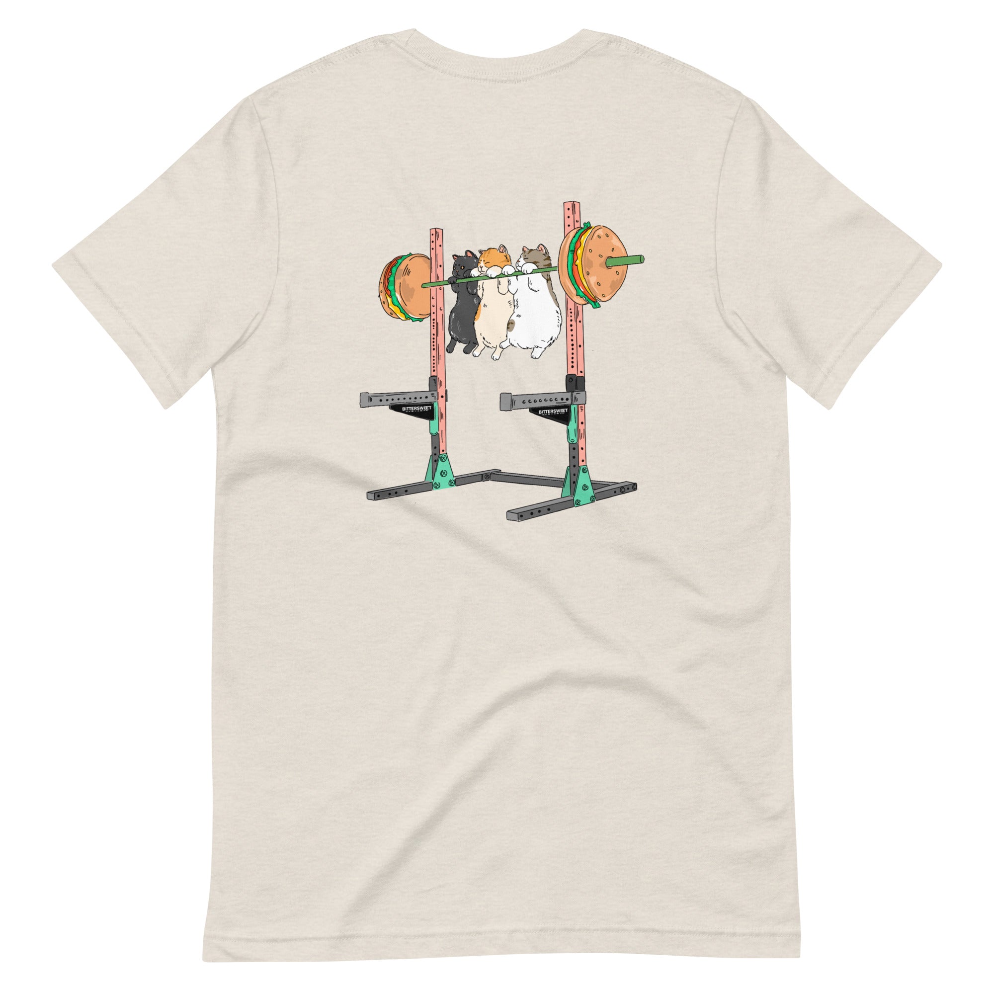 Squat stand challenge gym T-shirt. Cat T-shirt. gym wear