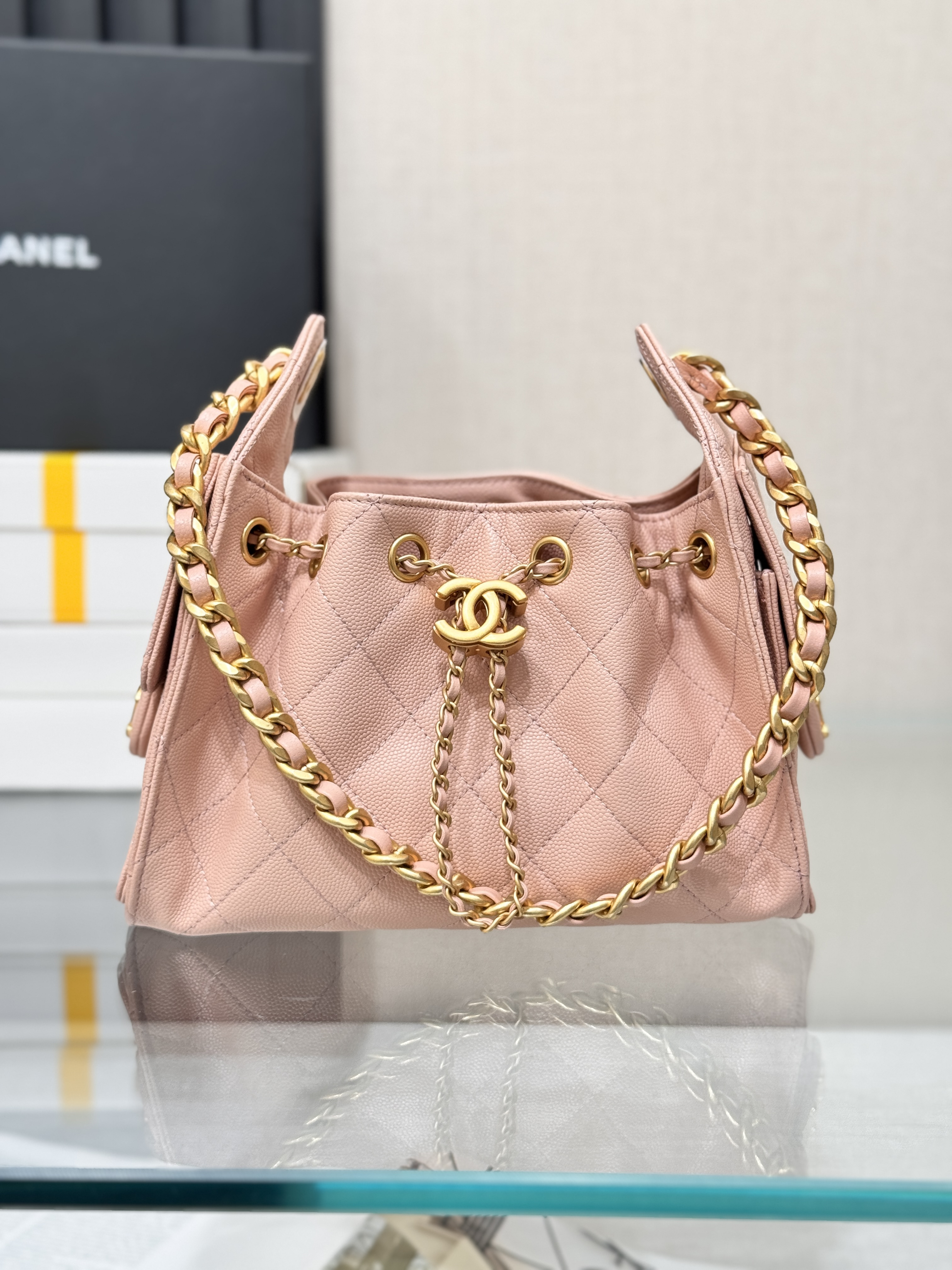 25Bag Mini Drawstring Bag（Pink） - Mocuir