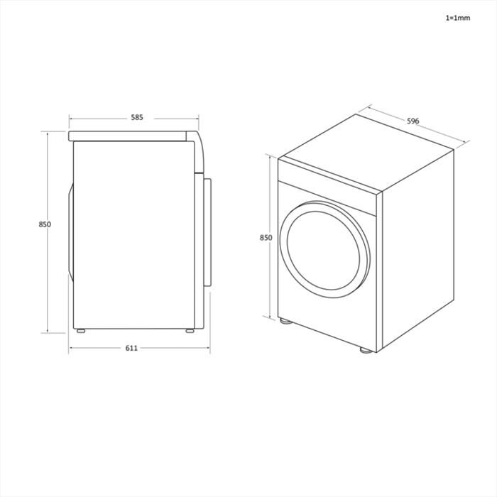 CANDY - Asciugatrice RPEH11A2TCBEX-S 11Kg Classe E-Bianco