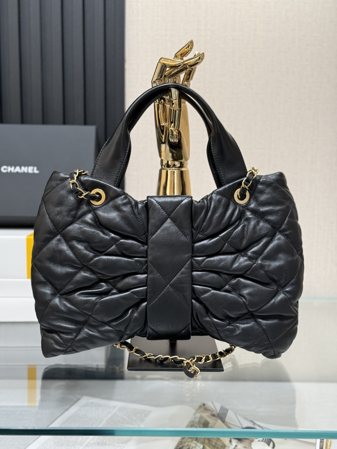 25K Bow Handle Bag（Lambskin） - Mocuir