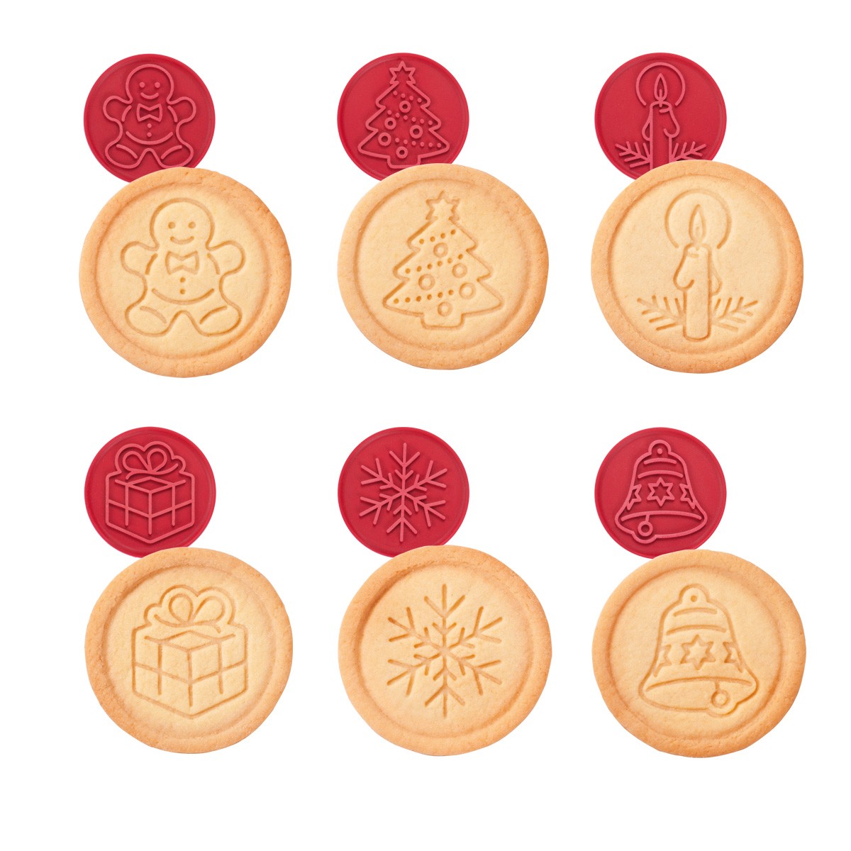 Razítko na sušenky DELÍCIA, 6 vánočních motivů