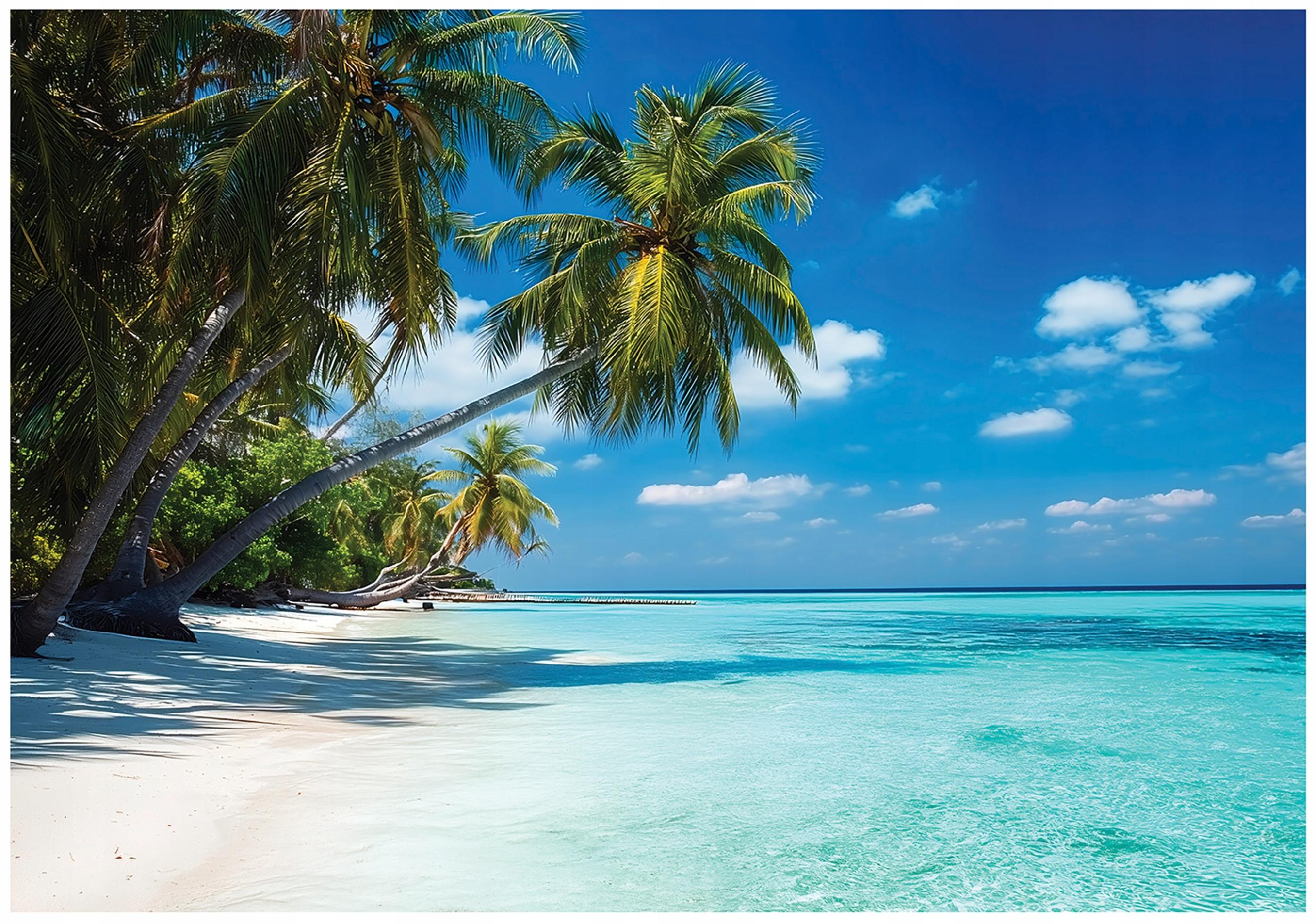 Beach palm tree sea landscape wall mural for bedroom living room