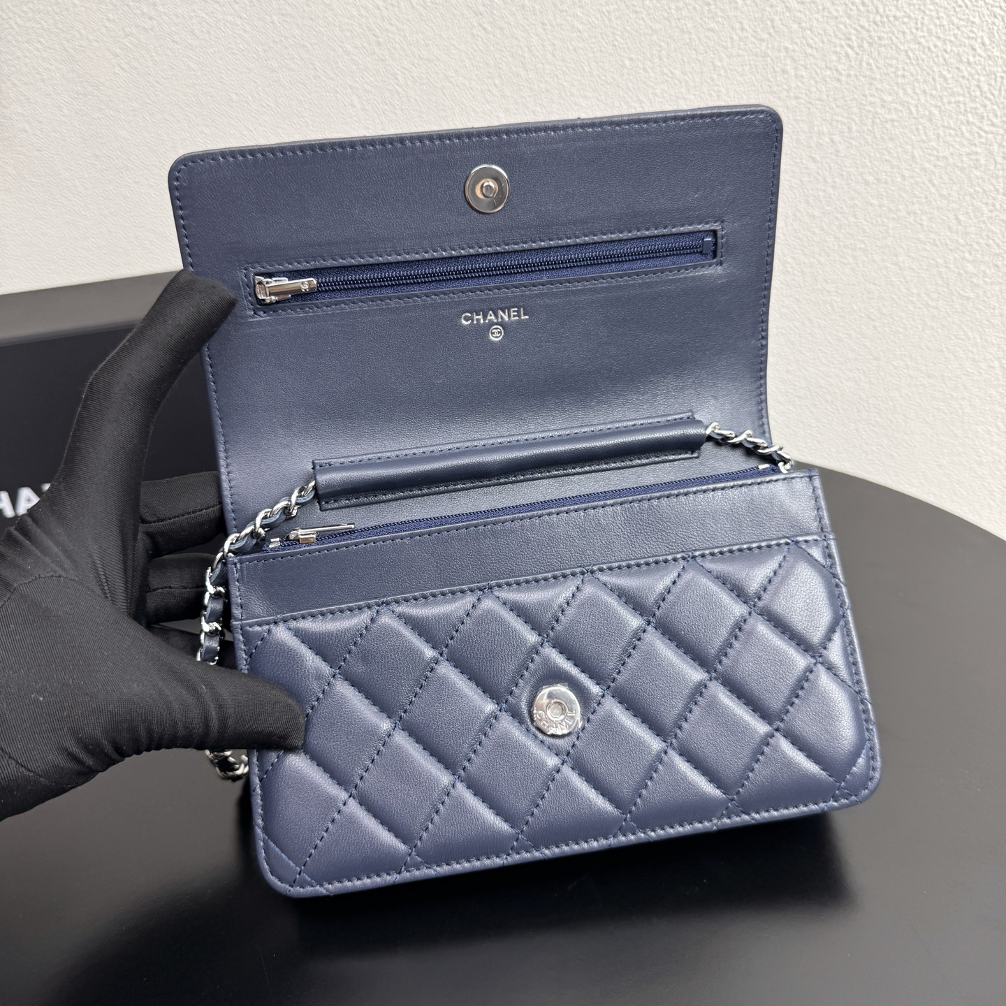 Classic Wallet on Chain（Navy Blue） - Mocuir