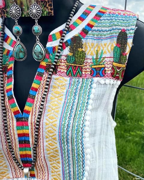 Women Boho Cactus Tank