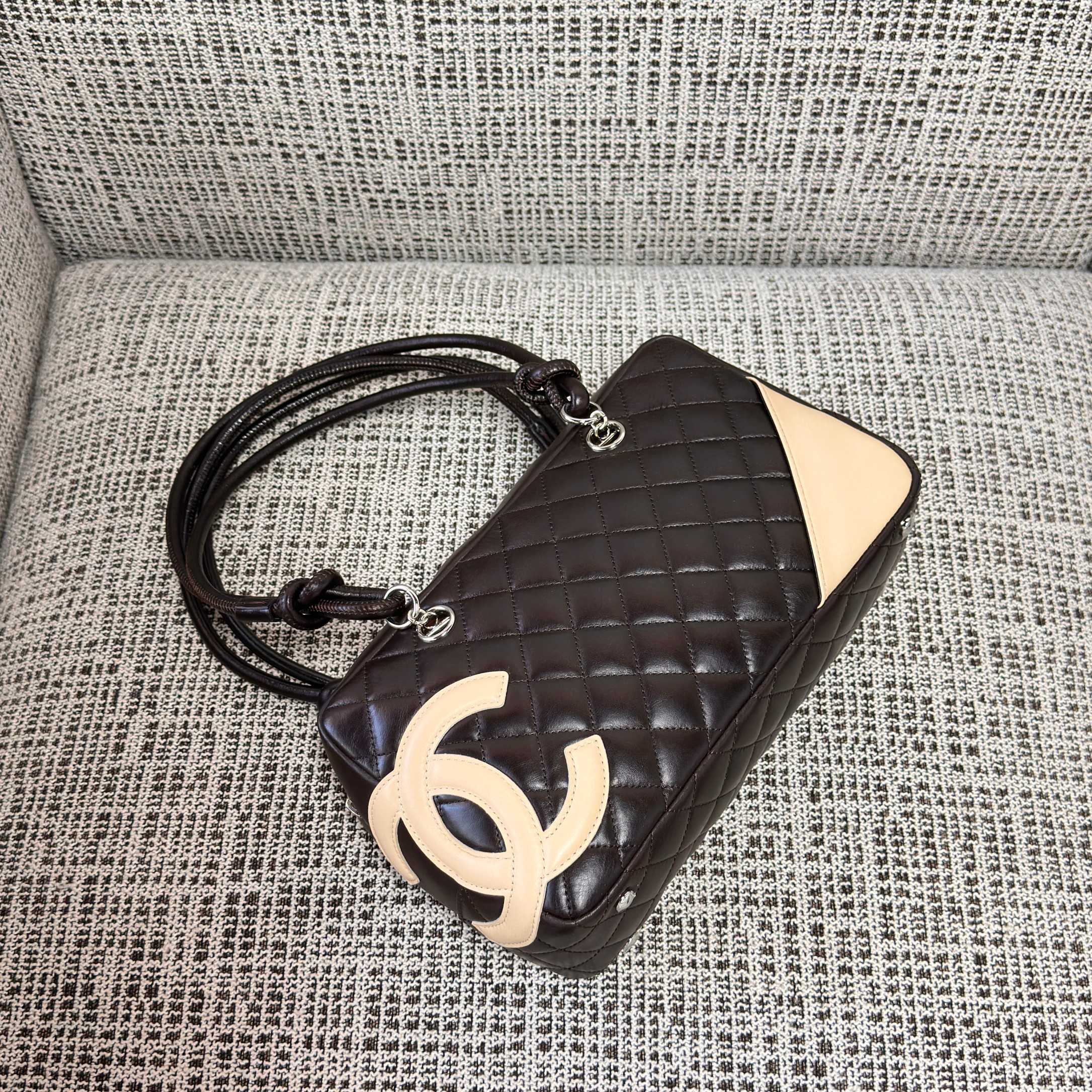 Cambon Quilted Lambskin Boston Bag  Bowling Bag - Mocuir