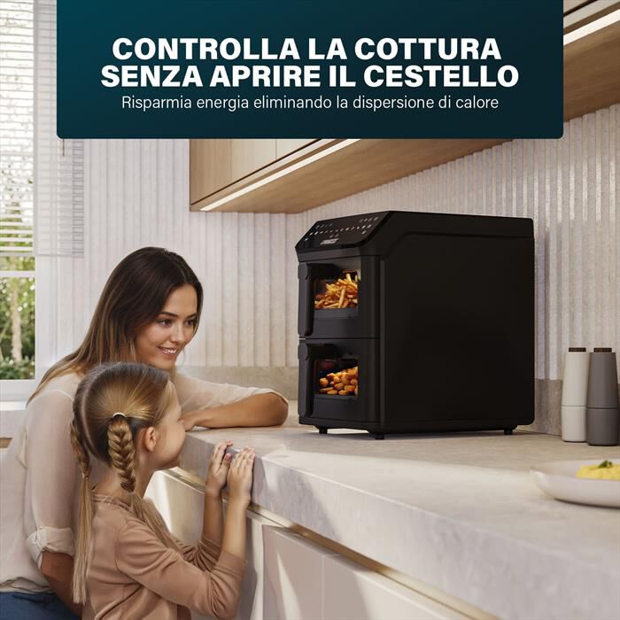 PRINCESS - Friggitrice ad aria DUAL VERTICAL-Nero