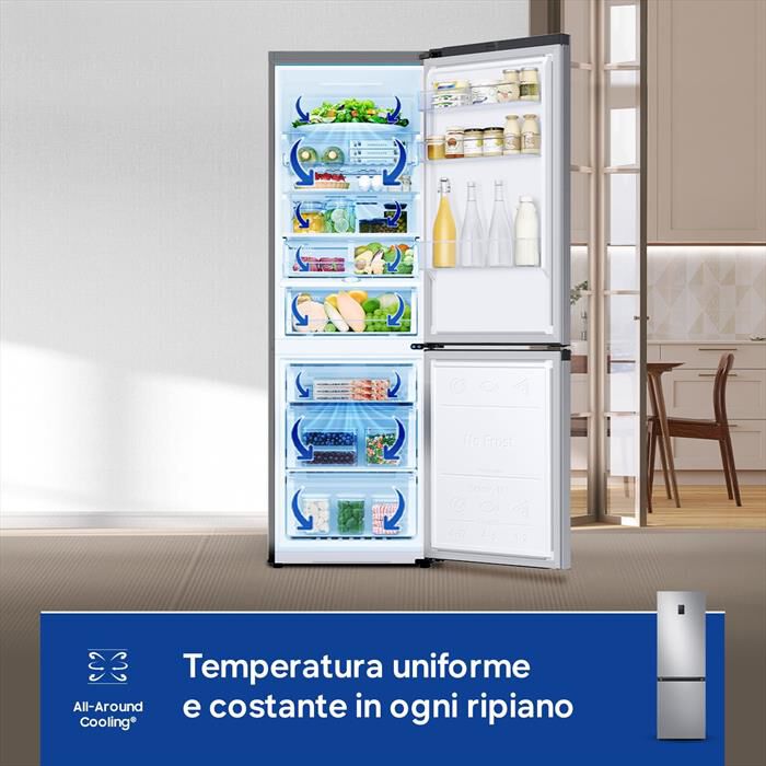 SAMSUNG - Frigorifero combinato RB34C675DSA/EF Classe D-SILVER INOX