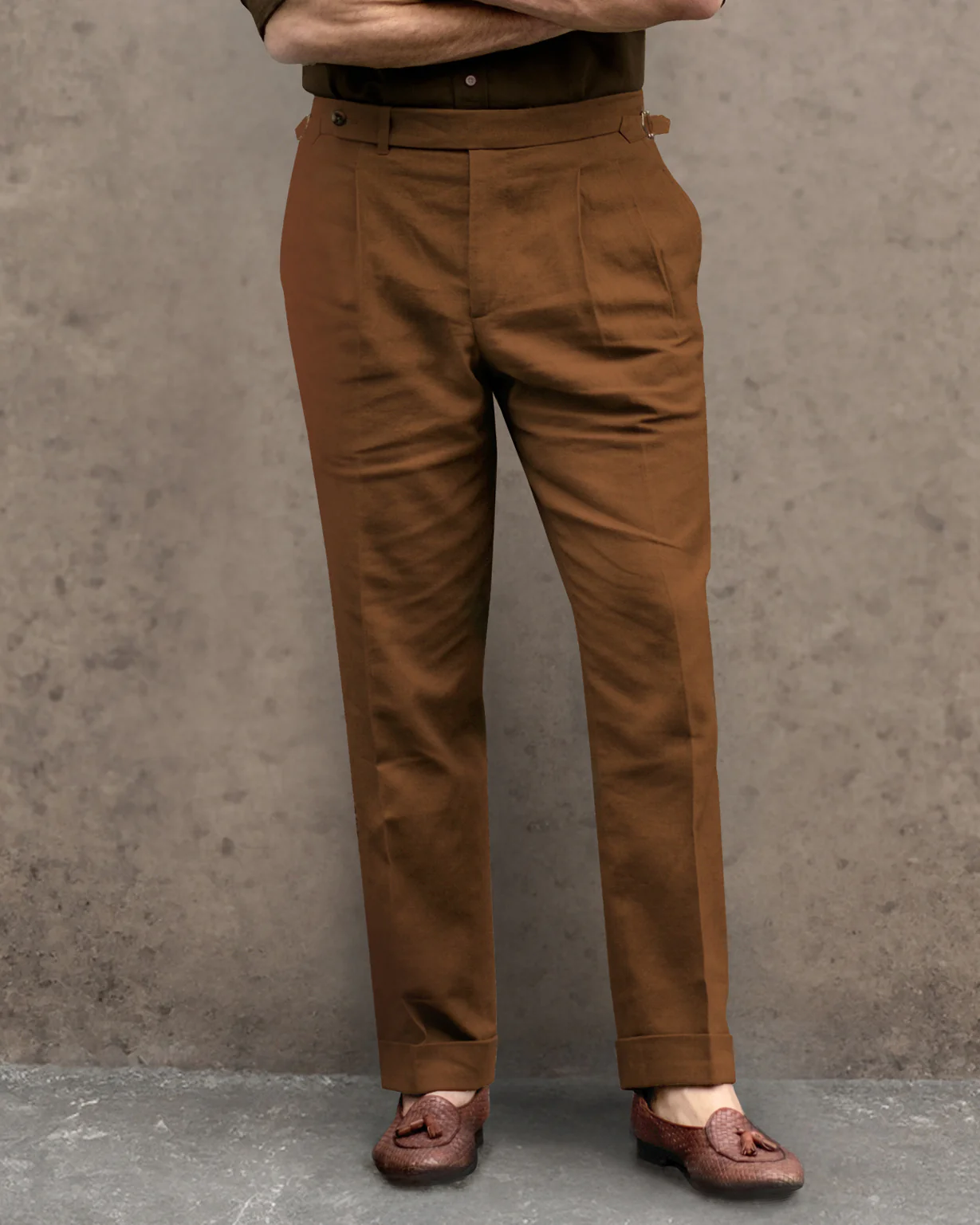 Tobacco Linen Dress Pant