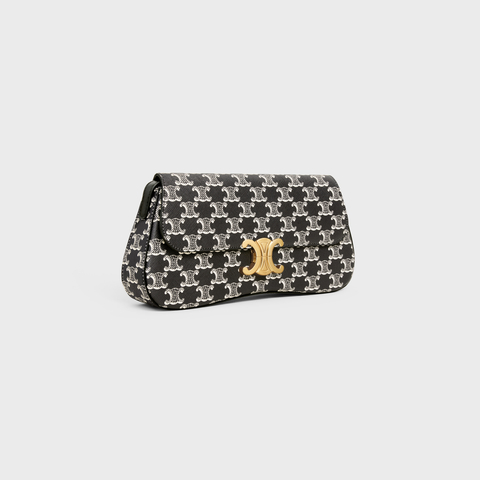 MEDIUM LOLA BAG IN TRIOMPHE CANVAS TWO-TONE BLACK