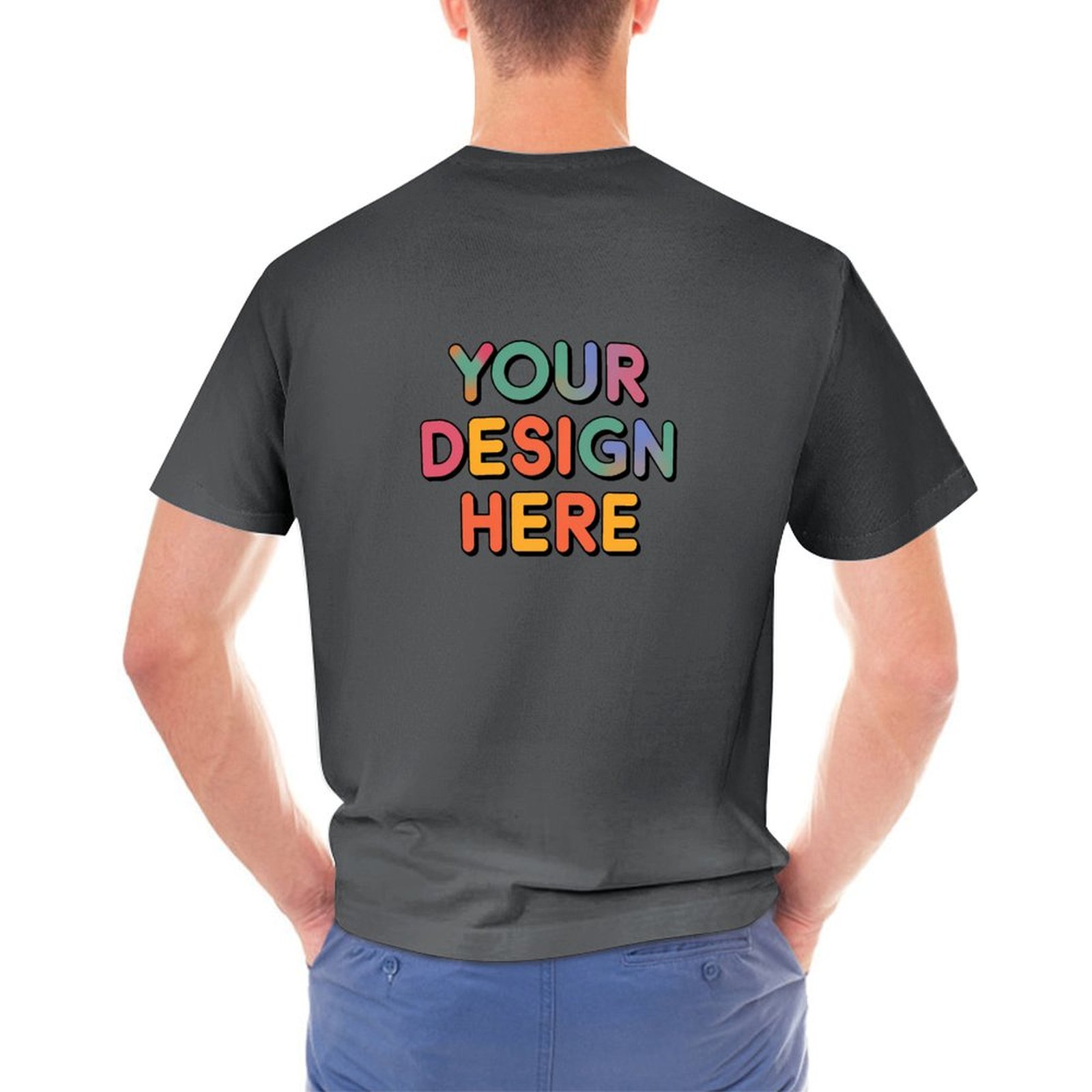 Customized Men’s T-Shirt Back Print in Pure Cotton