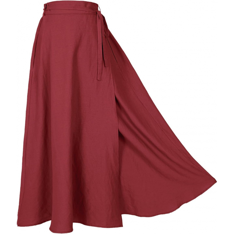 Women's Linen Wrap Skirt Casual