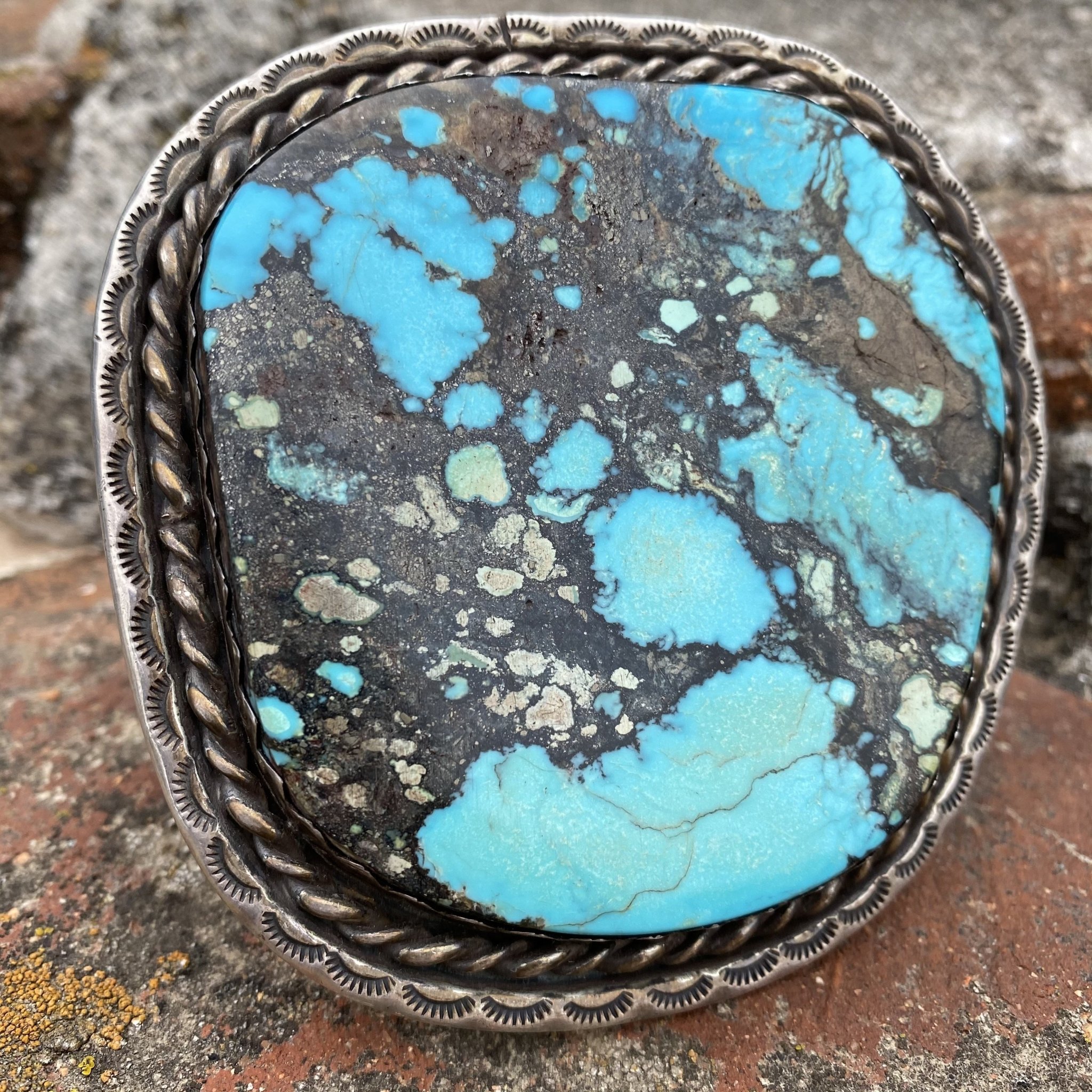 The Monster Navajo Turquoise Cuff Bracelet in Sterling Silver