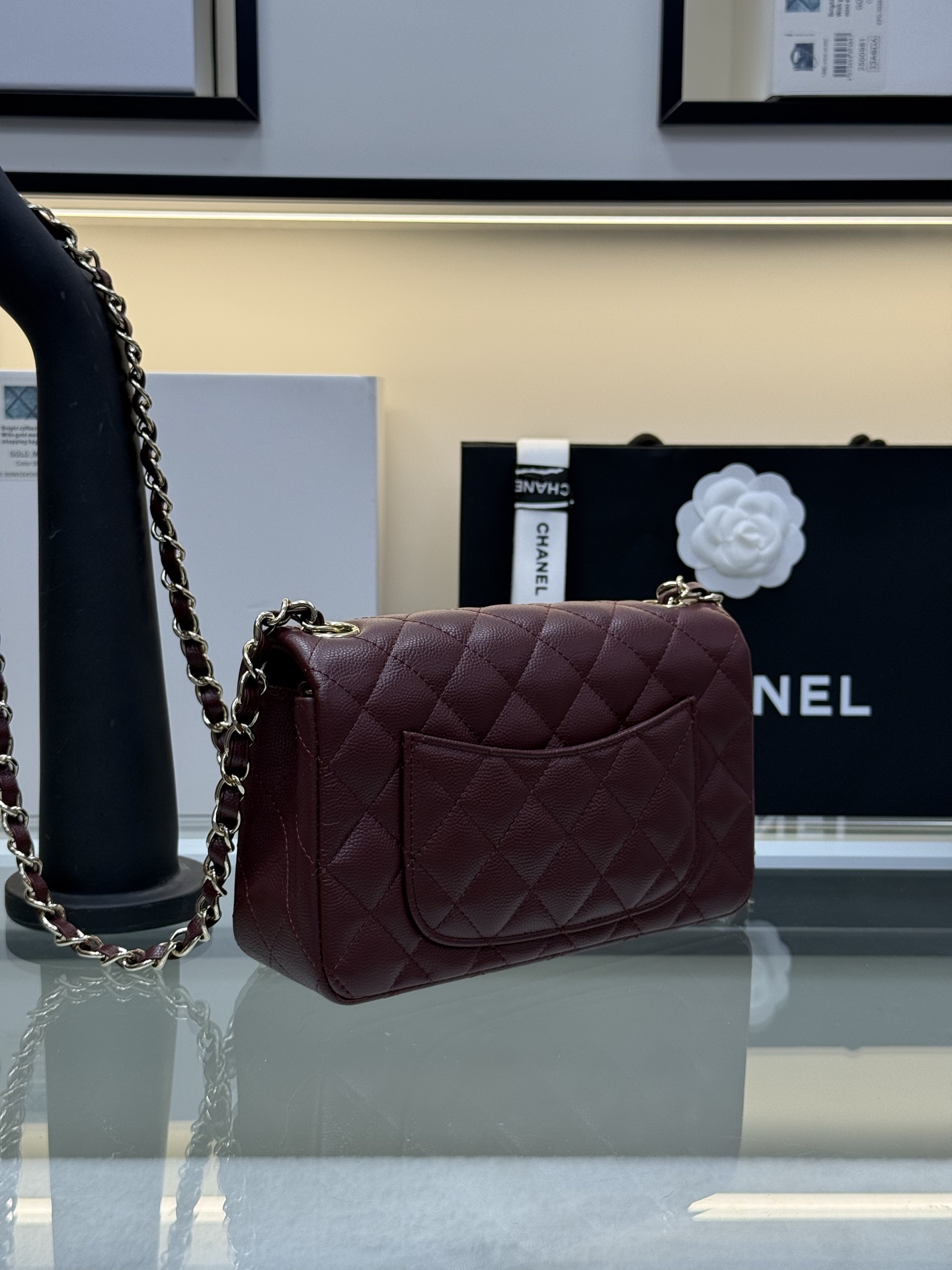 Classic Flap Bag（Burgundy） - Mocuir