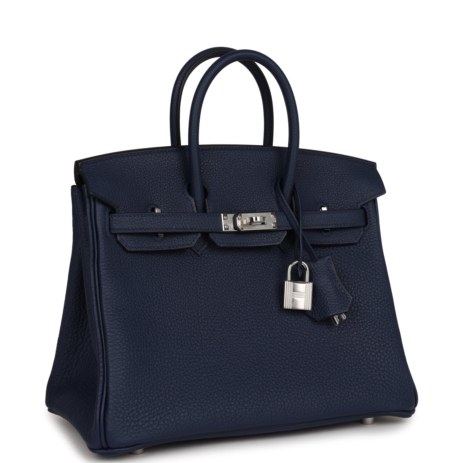 Birkin 25 Bleu Navy Togo Palladium Hardware