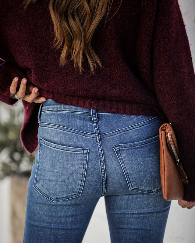 Fashion Slim Slim Trousers Micro Flared Jeans