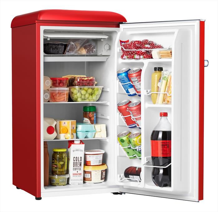 TECHLIFE - Frigoriferi tavolo TFFTR100R Classe E 95lt-Rosso