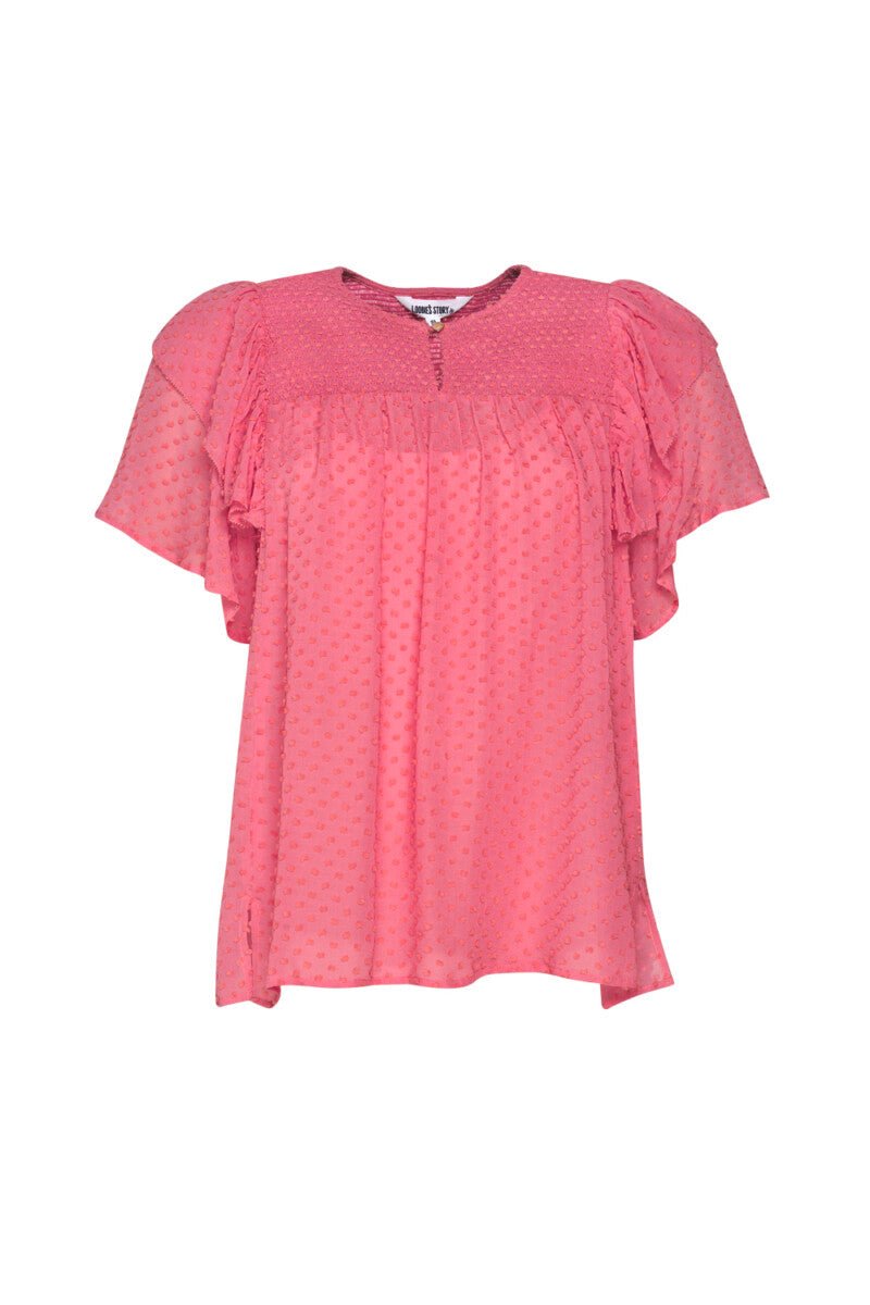 Ruffle Frame Sheer Shell‌