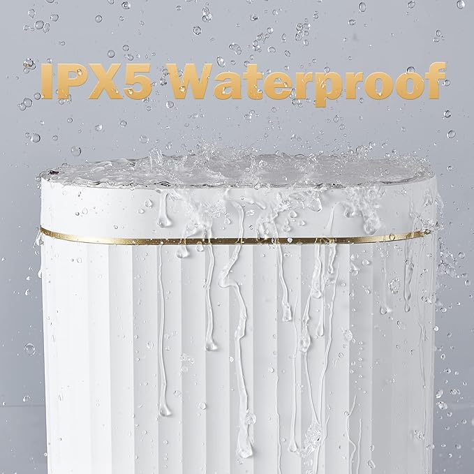 SMARTTOSS Black Bathroom Trash Can with