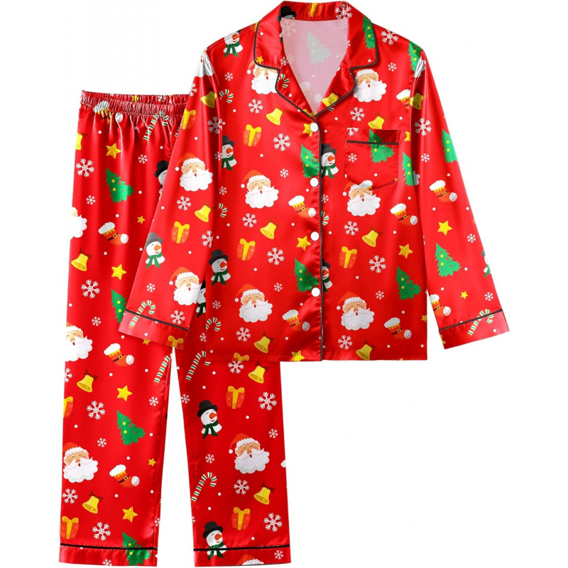 Girls Pajamas Satin Pajama Set