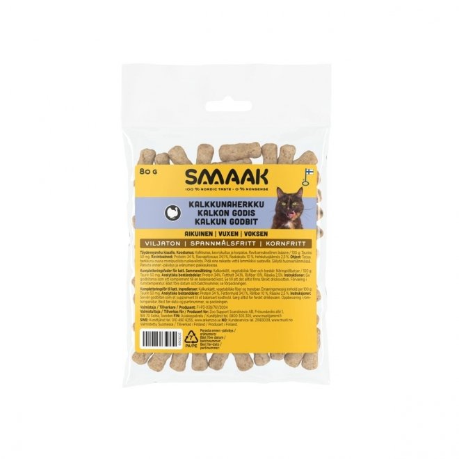 SMAAK Cat Adult Turkey Treat, 80 g