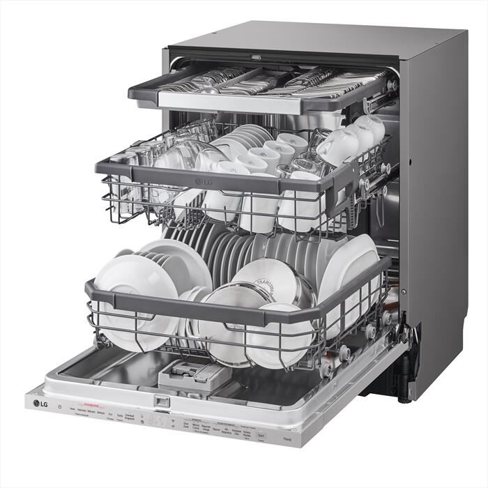 LG - Lavastoviglie QUADWASH DB365TXS Classe B 10coperti-Acciaio inossidabile