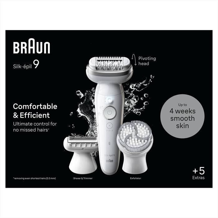 BRAUN - Epilatore SILK-ÉPIL 9 9-061-BIANCO/ARGENTO