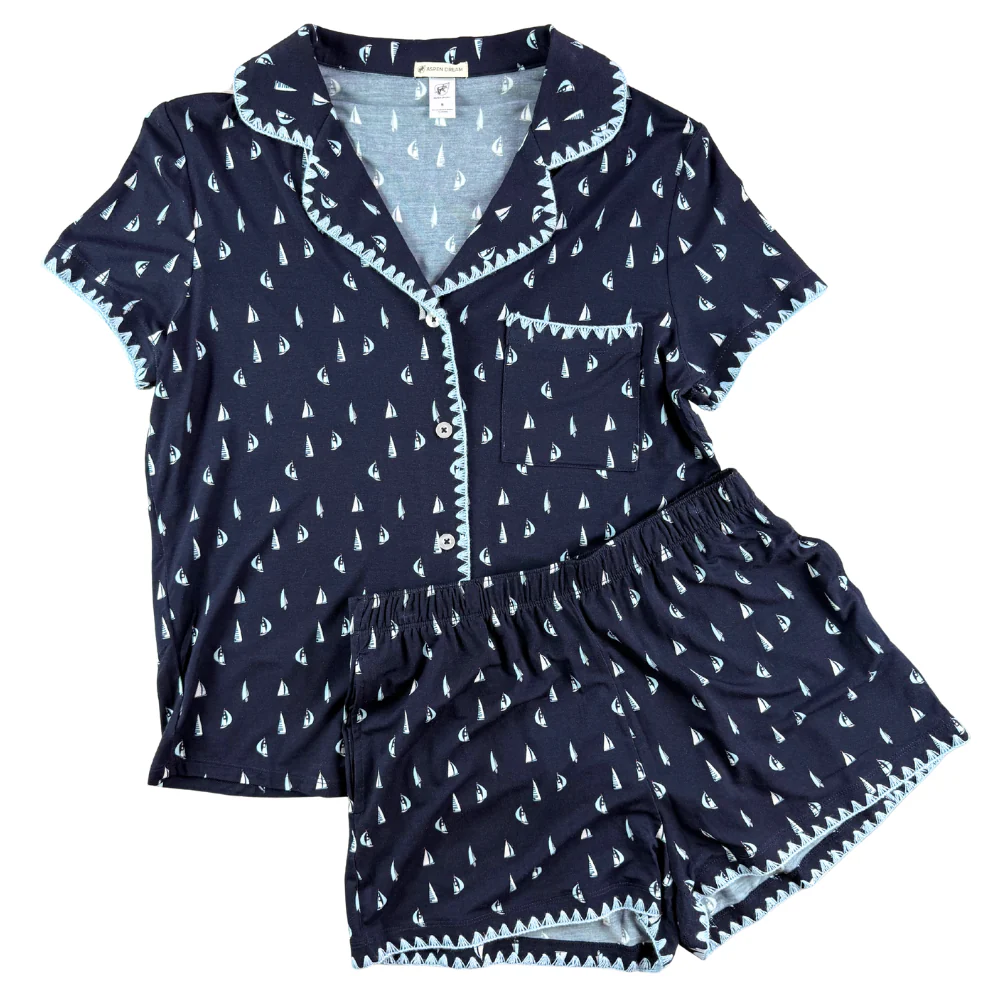 Aspen Dream Cute Stitching Short Pajama Set