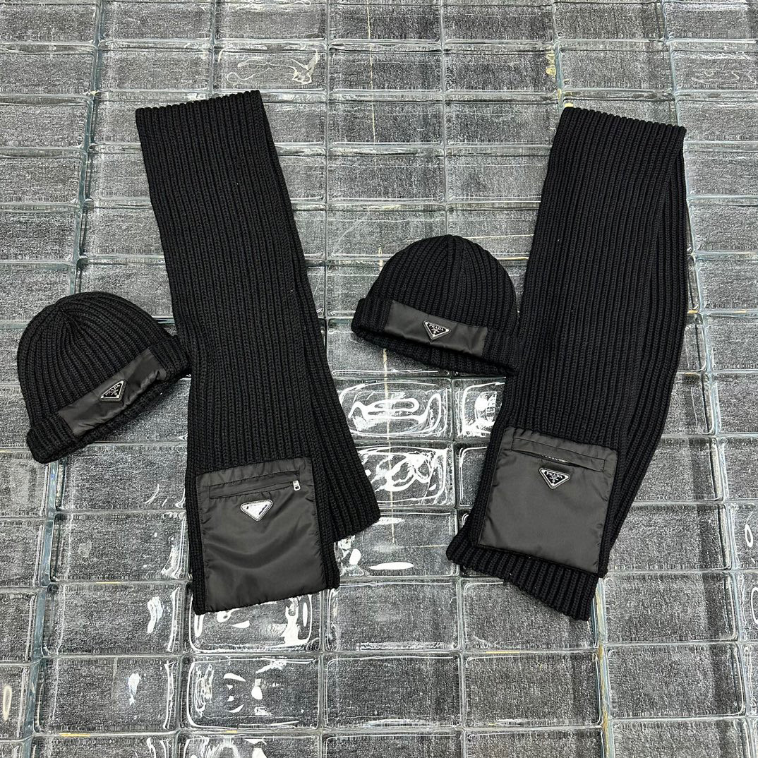 Prada Scarf & Hat Set – SCHA1032