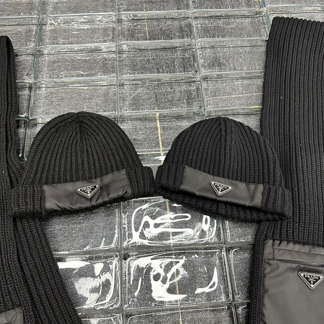 Prada Scarf & Hat Set – SCHA1032