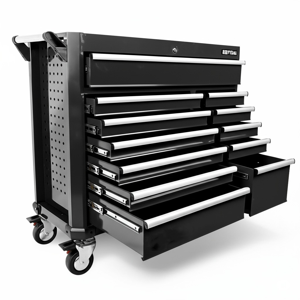 Daytona 655 Piece  Mechanical Tool Set with 43 12 Drawer Red Roller Cabinet