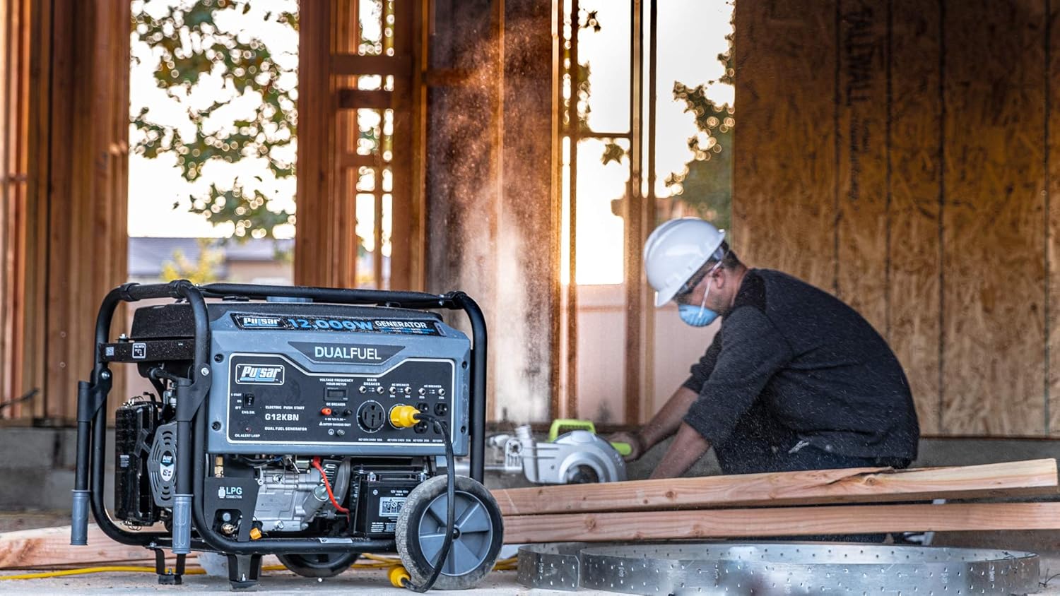 Pulsar G12KBN Heavy Duty Portable Dual Fuel Generator
