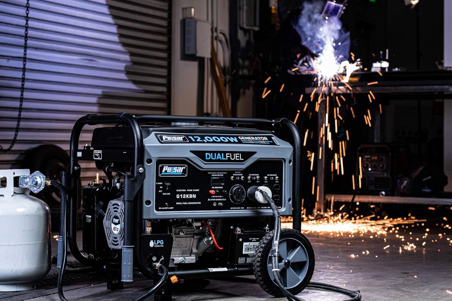 Pulsar G12KBN Heavy Duty Portable Dual Fuel Generator