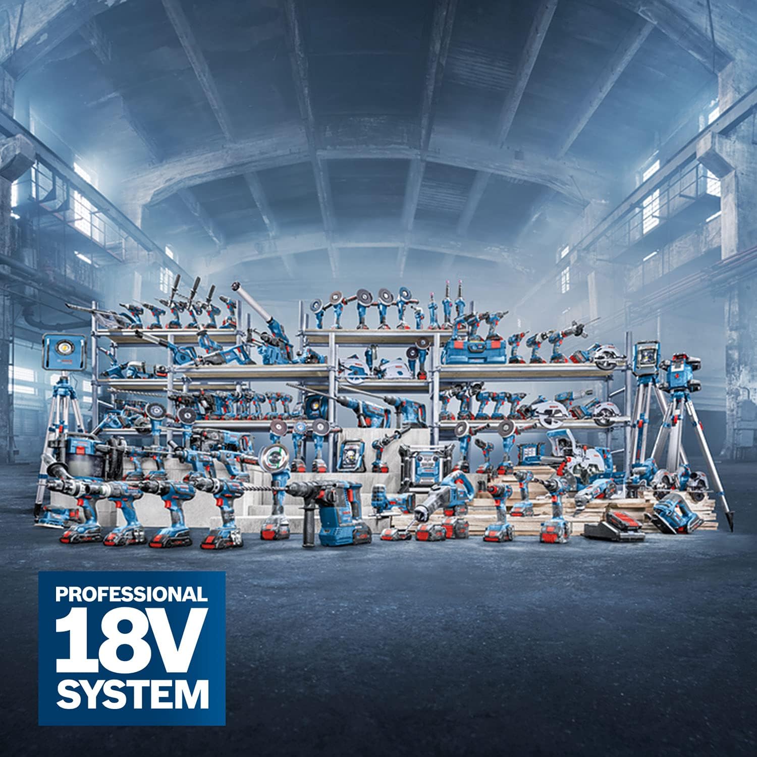 Bosch Professional 18V System Combo Kit: GSB 18V-45 + GBH 18V-21 + GWS 18V-7