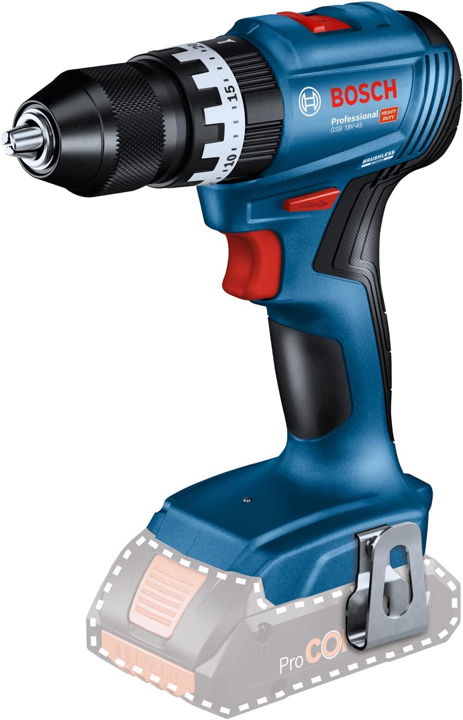 Bosch Professional 18V System Combo Kit: GSB 18V-45 + GBH 18V-21 + GWS 18V-7